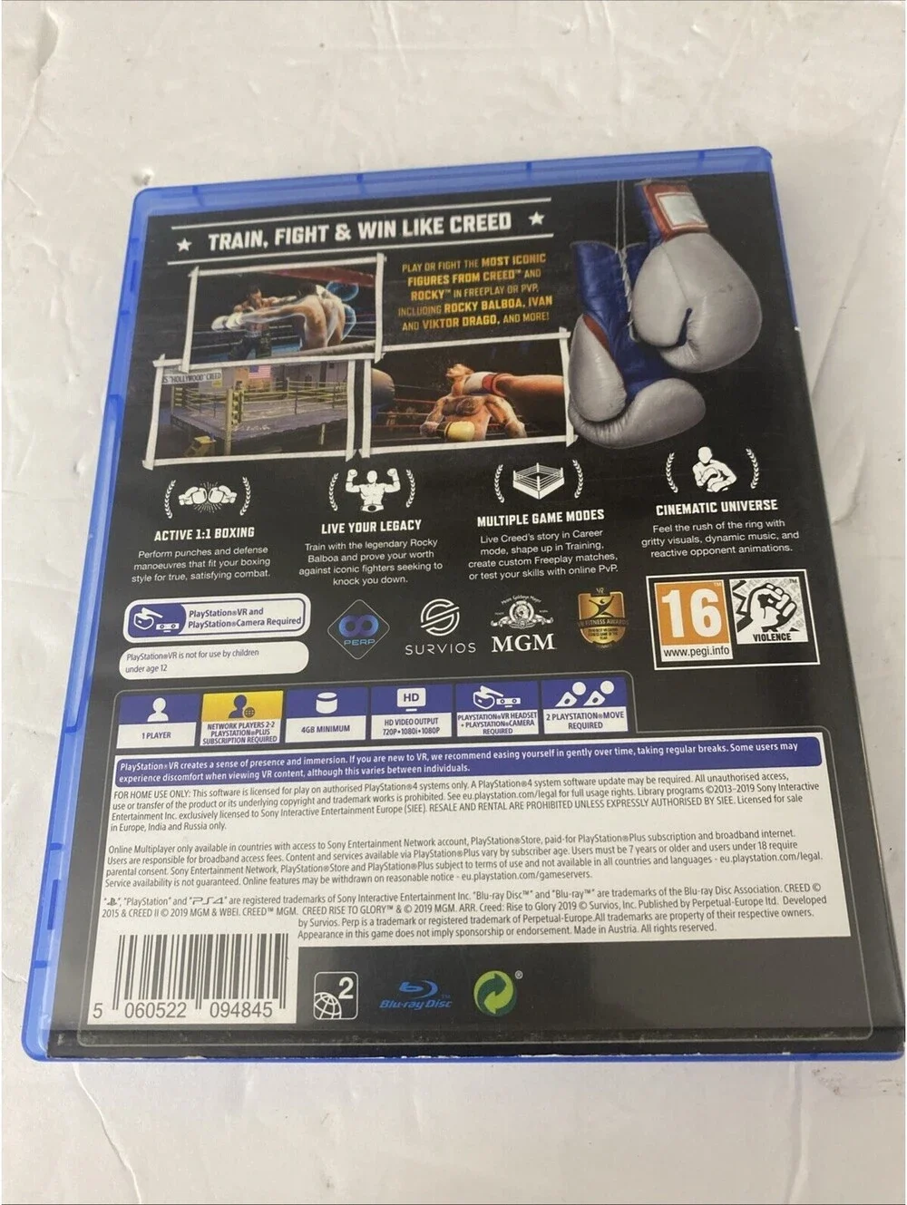 Creed: Rise to Glory VR - PlayStation 4 - No Manuel Tested Working - Free Ship